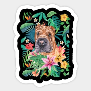 Tropical Red Shar Pei 2 Sticker